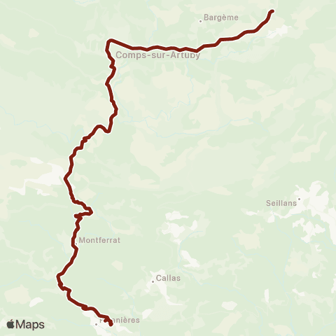 TEDbus Scolaire La Bastide - Figanières map