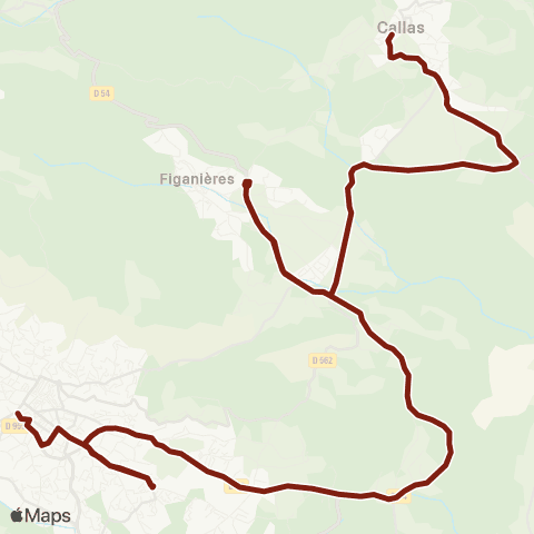 TEDbus Scolaire Callas - Draguignan map