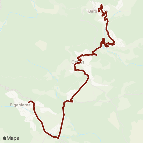 TEDbus Scolaire Claviers - Bargemon - Figanières map