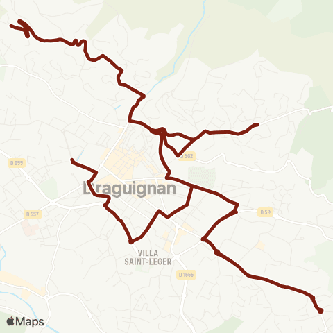 TEDbus Scolaire Draguignan - les Oliviers map