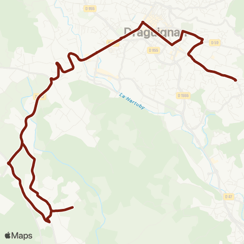 TEDbus Scolaire Draguignan - Nourradons map