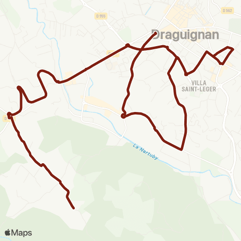 TEDbus Scolaire Draguignan - les Selves map
