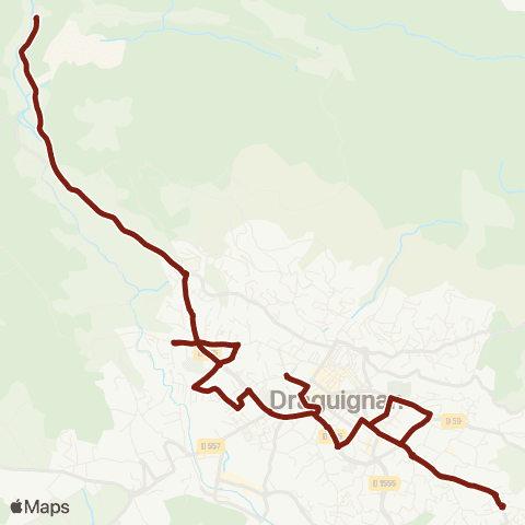 TEDbus Scolaire Draguignan - Pont d'Aups map