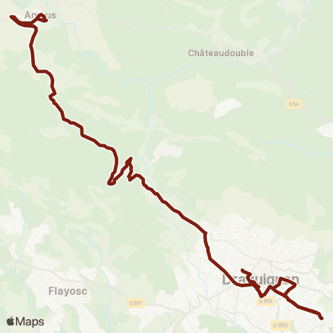 TEDbus Scolaire Ampus - Draguignan map