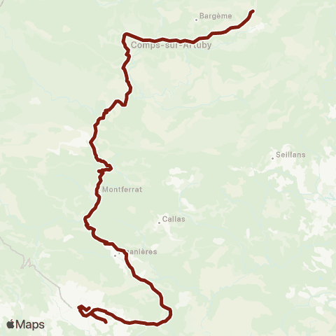 TEDbus Scolaire Comps - Draguignan map