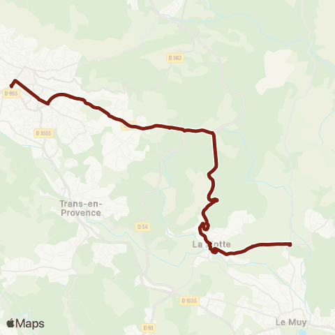 TEDbus Scolaire La Motte - Draguignan map