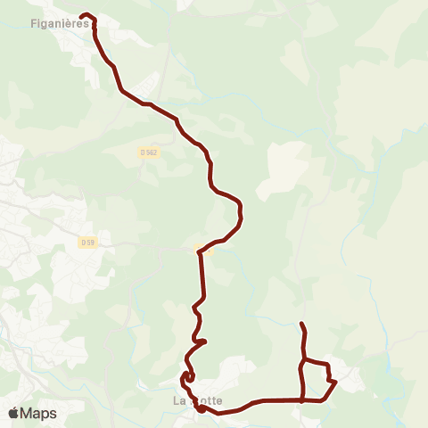 TEDbus Scolaire La Motte - Figanières map