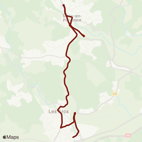 TEDbus Scolaire Trans - Collège des Arcs map