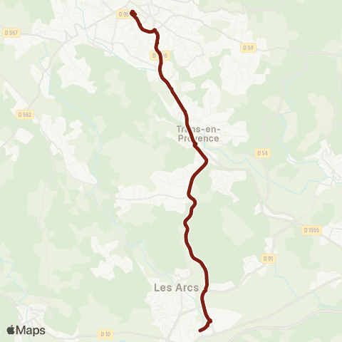 TEDbus Scolaire Les Arcs - Draguignan map