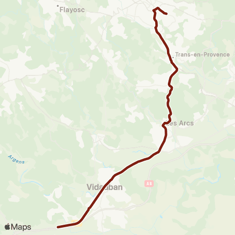 TEDbus Scolaire Vidauban - Draguignan map