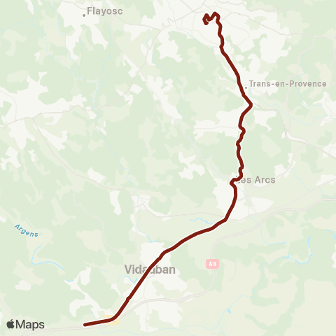 TEDbus Scolaire Vidauban - Draguignan map