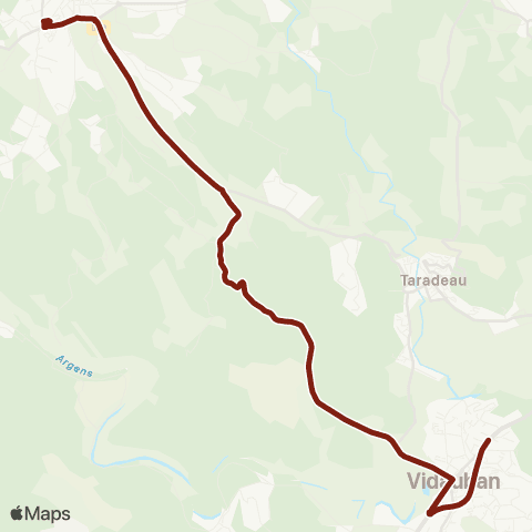 TEDbus Scolaire Vidauban Coulette - Lorgues map