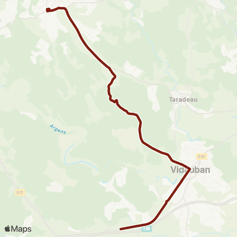 TEDbus Scolaire Vidauban Jas de la Barre - Lorgues map