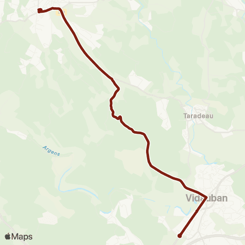 TEDbus Scolaire Vidauban - Lorgues map