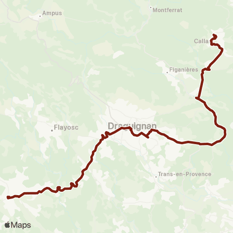 TEDbus Scolaire Draguignan - Lorgues map