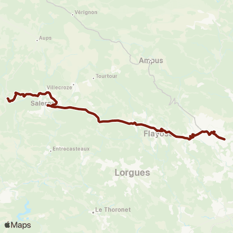 TEDbus Scolaire Sillans - Salernes - Draguignan map