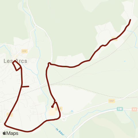 TEDbus Scolaire Les Arcs - la Baume map