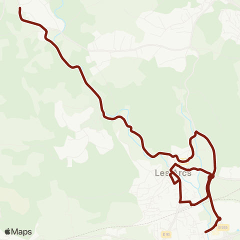 TEDbus Scolaire Les Arcs - Nourradons map