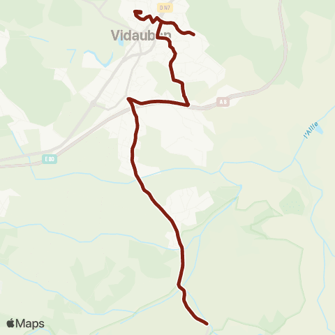 TEDbus Scolaire Vidauban - Peissonnel map