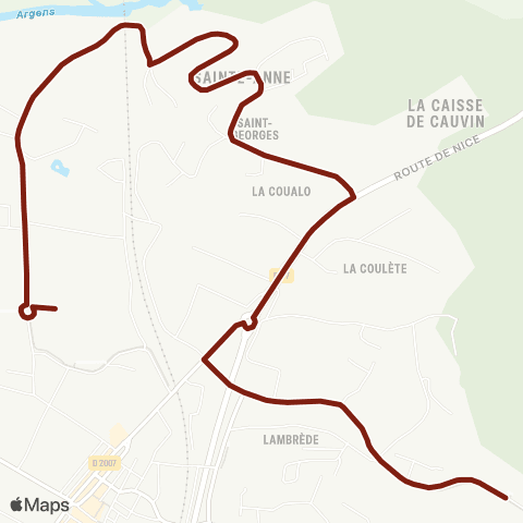 TEDbus Scolaire Vidauban - Roucas Troucas map