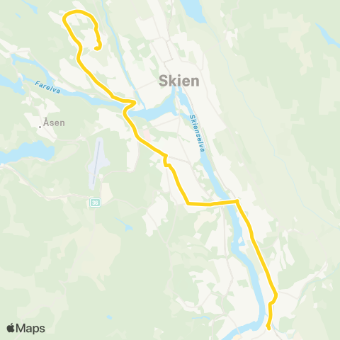 Farte Gulset-Kjørbekk-Porsgrunn map
