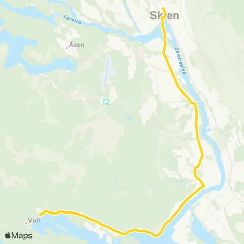 Farte Skien-Svanen map