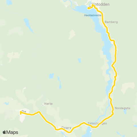 Farte Notodden-Nordagutu-Gvarv-Bø map