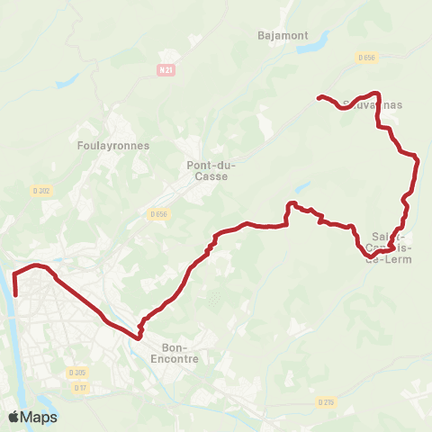 Tempo Sauvagnas - Gare / Latour map