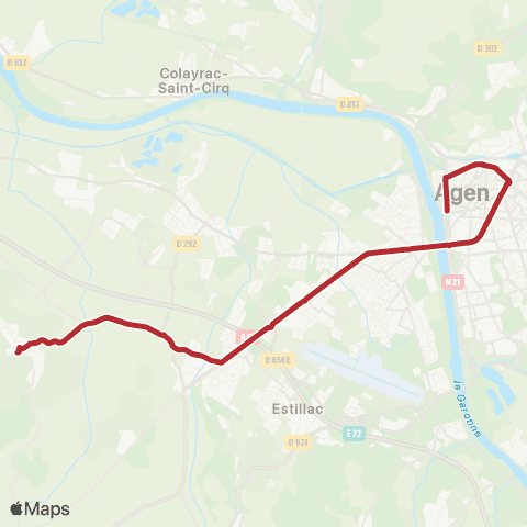 Tempo Ste-Colombe-en-Bruilhois - Gare / Latour map