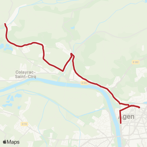 Tempo Colayrac-Saint-Cirq - Gare / Latour map