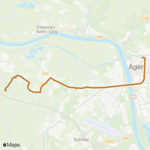 Tempo St-Hilaire-de-Lusignan - Colayrac-St-Cirq - Latour map