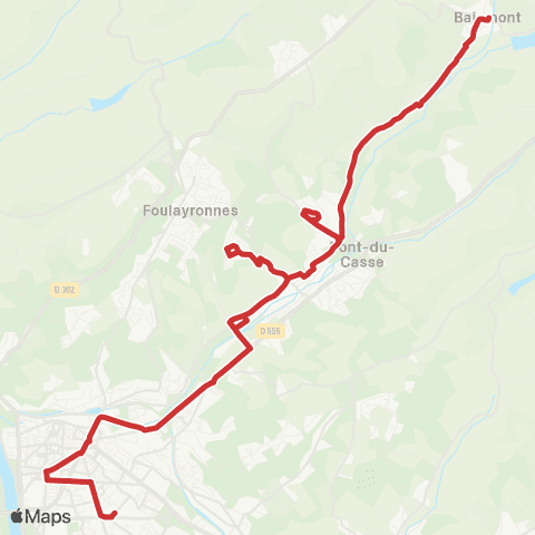 Tempo Ligne Scolaire 101 map