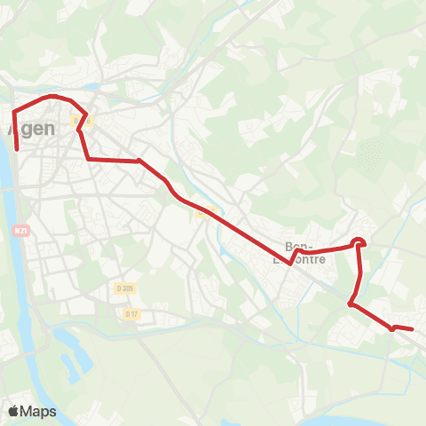 Tempo Ligne Scolaire 208 map
