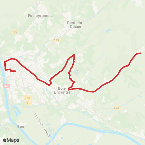 Tempo Ligne Scolaire 215 map