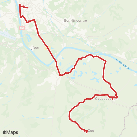 Tempo Ligne Scolaire 301 map