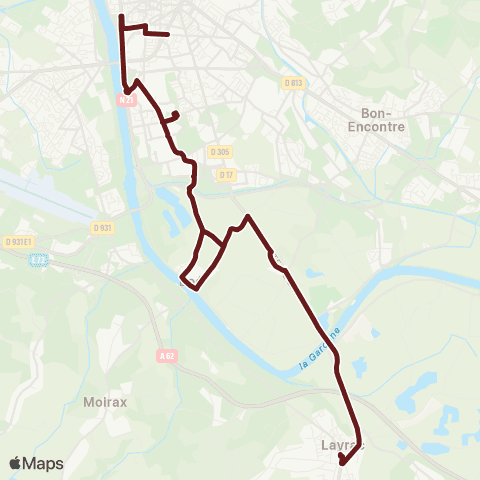 Tempo Ligne Scolaire 302 map