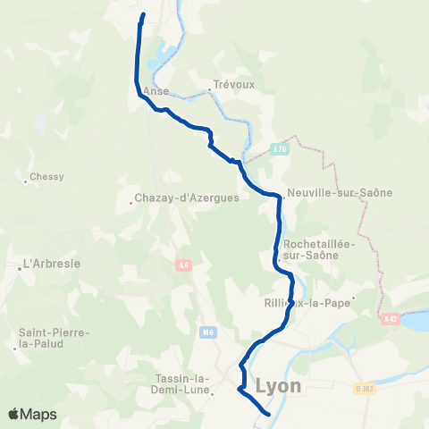 TER Auvergne-Rhône-Alpes Lyon Perrache - Mâcon map