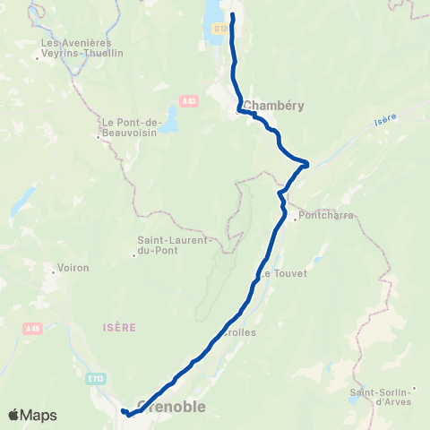 TER Auvergne-Rhône-Alpes Valence - Genève Cornavin map