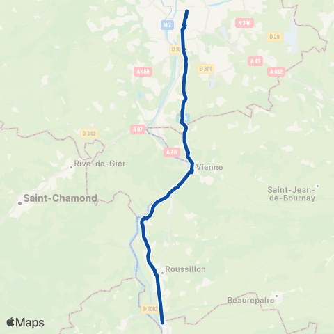 TER Auvergne-Rhône-Alpes Lyon Part Dieu - Avignon map