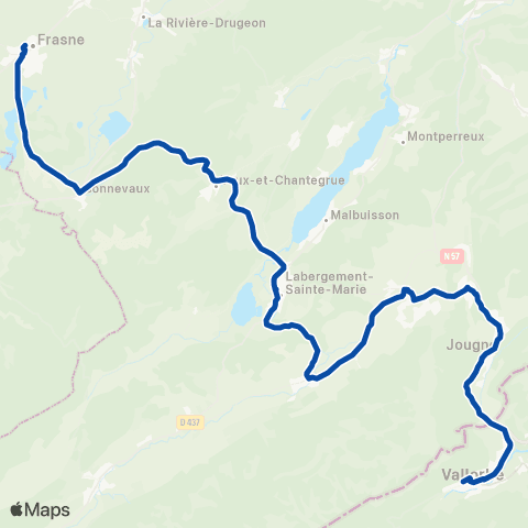 TER Mobigo (Bourgogne-Franche-Comté) Frasne - Vallorbe map