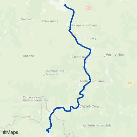 TER Mobigo (Bourgogne-Franche-Comté) Paris Bercy - Corbigny map