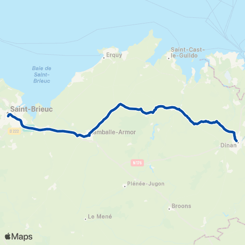 BreizhGo Bretagne Dinan - Saint-Brieuc map