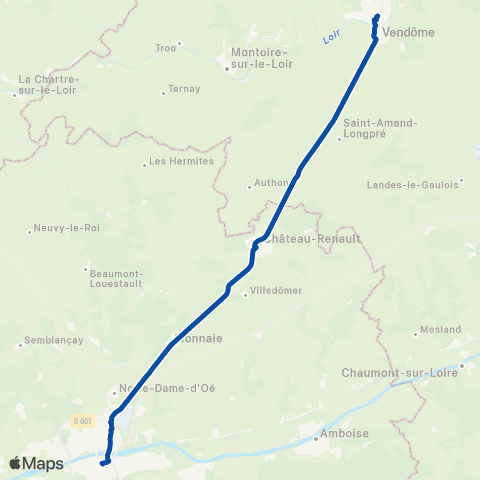 TER Rémi (Centre-Val de Loire) Tours-Voves-Chartres map