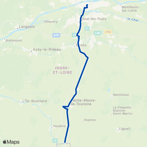 TER Rémi (Centre-Val de Loire) Tours - Poitiers map