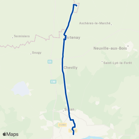 TER Rémi (Centre-Val de Loire) Paris - Etampes - Orléans map