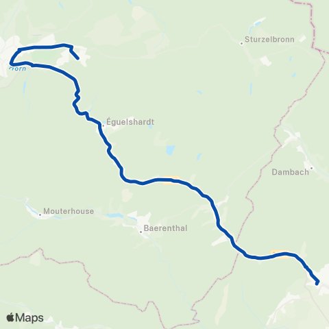 TER Fluo (Grand Est) Haguenau - Niederbronn - Bitche map