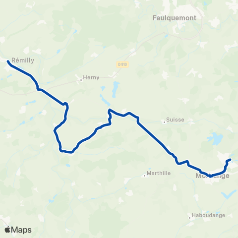 TER Fluo (Grand Est) Rémilly - Morhange map