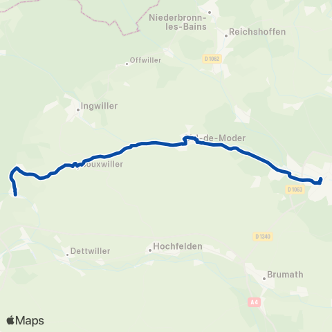 TER Fluo (Grand Est) Saverne - Haguenau map