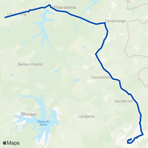 TER Fluo (Grand Est) Morhange - Sarrebourg map