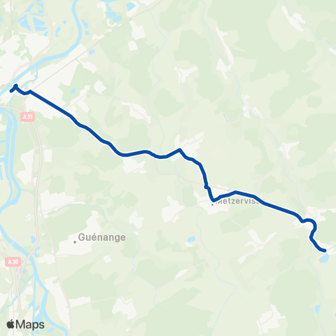 TER Fluo (Grand Est) Thionville - Creutzwald map